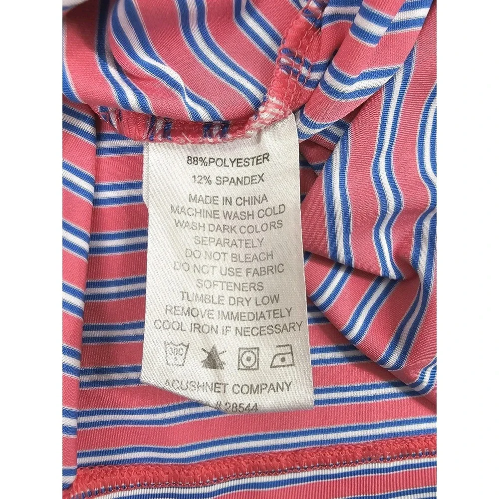 FootJoy XXLarge ProDry Performance golf polo shirt in pink and blue‎ stripes